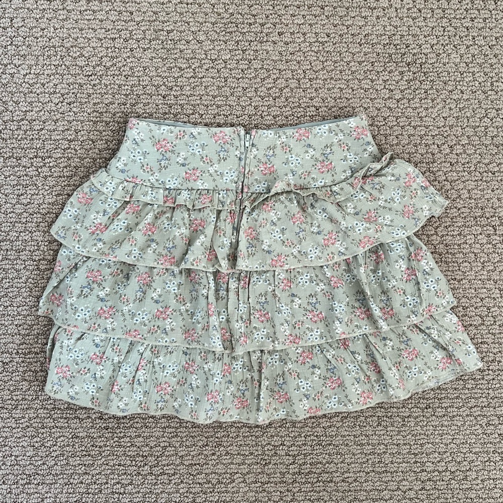 Altar'd State Floral Ruffle Mini Skirt - Picture 6 of 6